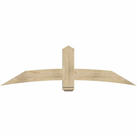 Ekena Millwork Bellingham Rough Sawn Timber Gable Bracket, Douglas Fir, 72"W x 21"H x 6"D x 6"F, 7/12 Pitch GBW072X21X0606BEL00RDF